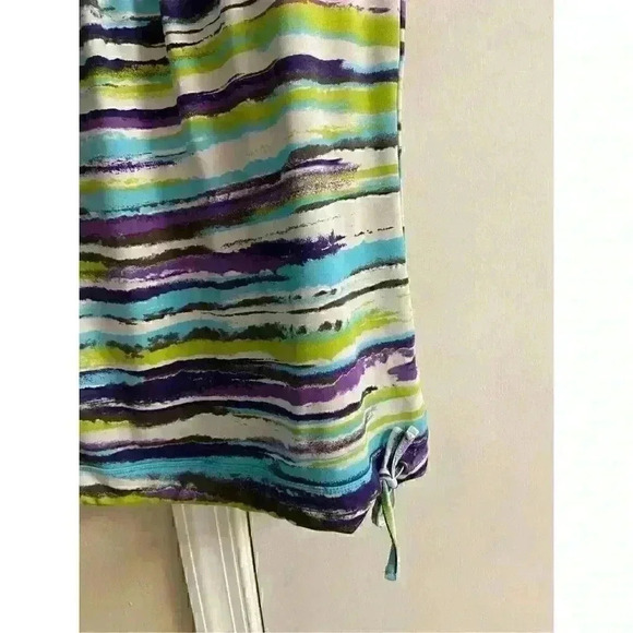 ATHLETA WOMEN'S Racer Back Multicolor Stretchy with Attached Bra Tank Top, Small - Picture 2 of 6